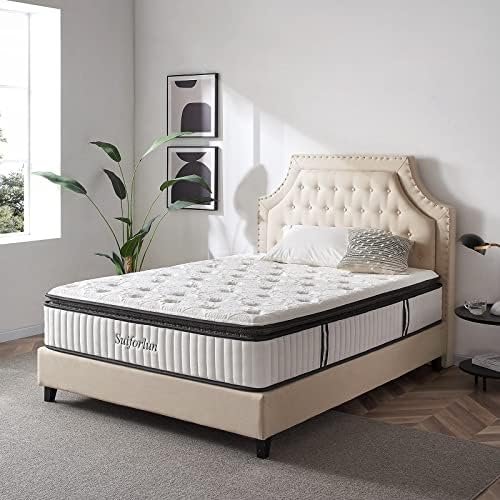 LOVMOR CertiPUR-US - Materasso ibrido in memory foam da 25,4 cm, a molle insacchettate, per isolamento del movimento, forte supporto dei bordi, sollievo dalla pressione, CertiPUR-US (25,4 cm, Twin