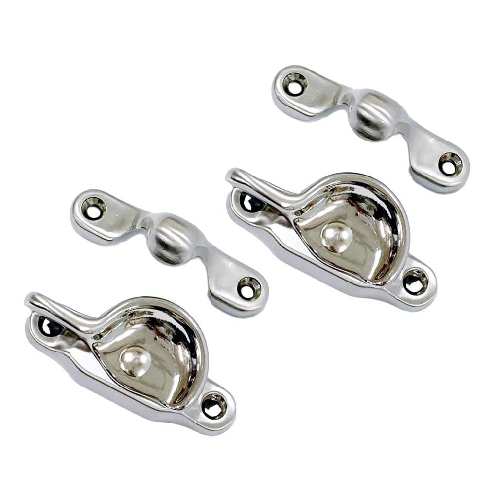 QCAA Forged Brass Sash Lock in Solid Brass, CTC 2", Satin Nickel Brushed US15, 2 Pack