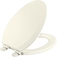 Kohler K25883-96 Triko Elongated Closed-Front Toilet Seat and Lid with Quiet-Close Technology Biscuit