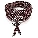 INBLUE Men,Women's 6mm Wood Bracelet Link Wrist Necklace Chain Tibetan Buddhist Red Sandalwood Bead Prayer Buddha Mala Chinese Knot Elastic