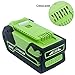 Epowon 6000mAh 40V Battery Compatible with GreenWorks G-MAX 40V 29472 29462 29252 20202 22262 25312 Cordless Chainsaw Power Tools