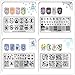 BORN PRETTY Nail Art Stamp Templates Halloween Christmas Flower Spring Garden Stamping Image 5Pcs Rectangle Stamp Plates Set
