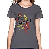 Custom Girls Germany Map T-shirt DeepHeather Size M