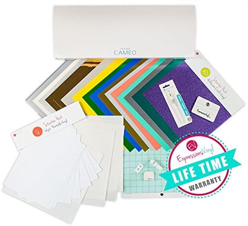Expressions Vinyl - Cameo 3 Adhesive Vinyl Bundle - Ultimate Cutting Machine, Wireless/Bluetooth and Adhesive Inkjet Vinyl Essentials