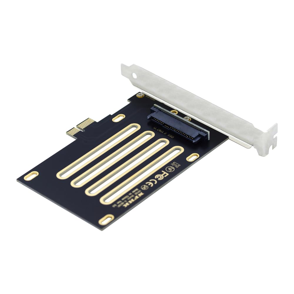 NFHK PCI-E 4.0 X1 Lane to U.2 U.3 Kit SFF-8639 Host Adapter for Motherboard PM1735 NVMe PCIe SSD