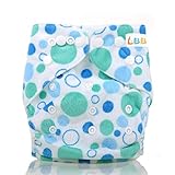 LBB Baby Cloth Diapers Pocket Diapers With 2 Inserts, One Size, Blue Dots
