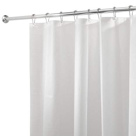 Vinylla Peva Waterproof Plain Frost Shower Curtain Liner 180 Cm