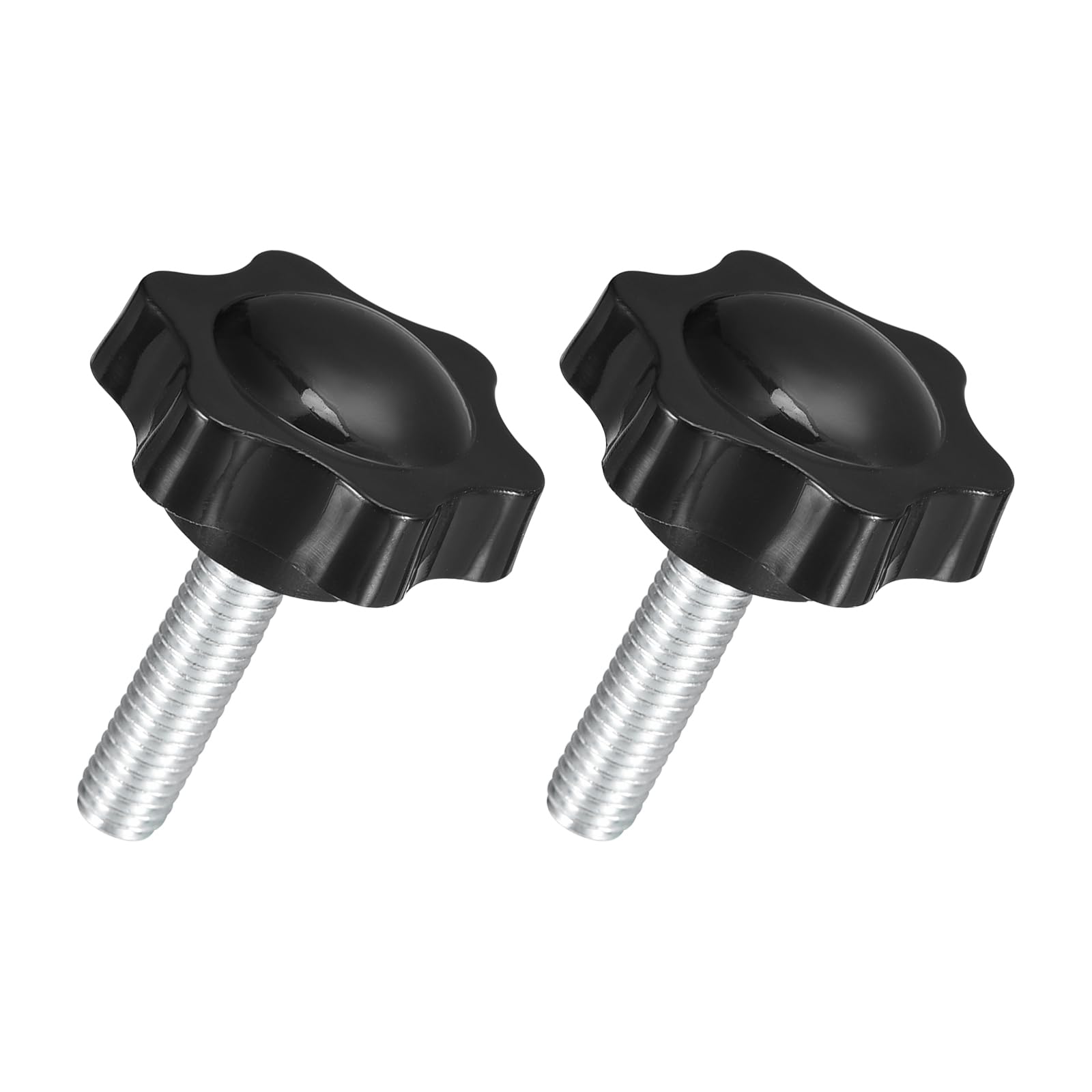 Photo 1 of uxcell 2Pcs M8 x 30mm Star Knobs, Plastic Hex Shaped Clamping Knob Screw Hand Tightening Replacement Knob for Umbrella Base Replacement knob
