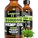 SUPPOU Hemp Oil for Anxiety Relief - 25000 MG - Premium Seed Grade - Natural Hemp Oil for Better Sleep, Mood & Stress - Improve Health - Vitamins & Fatty Acids