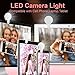 Selfie Light Ring,Juhefa Clip-on LED Camera Light,Rechargeble & 3-Levels Brightness Photography Light Compatible with iPhone, iPad, Sumsung Galaxy,Cell Phone,Laptop (White,1 Pack)