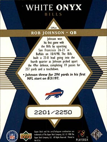 Amazon Com 1998 Black Diamond Rookies Black Onyx On21 Rob Johnson 1 Collectibles Fine Art