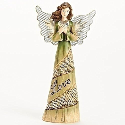 9.5"H LOVE ANGEL WITH HEART.