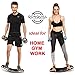Balance Board Set | Premium Quality Fit Board + Workout Mat + 2 Resistance Bands + Exercise Book | Core, Abs, Arms, Legs Toning - Improve Balance with a Simply Twist Home Fitness Exercise Equipment