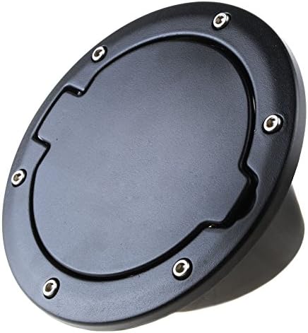 GVDOR Auto Billet Style ABS Fuel Filler Door Cover Gas Tank Cap 2/4 Door 4-Door 2-Door for 07-15 2007-2015 Jeep Wrangler JK &amp; Unlimited
