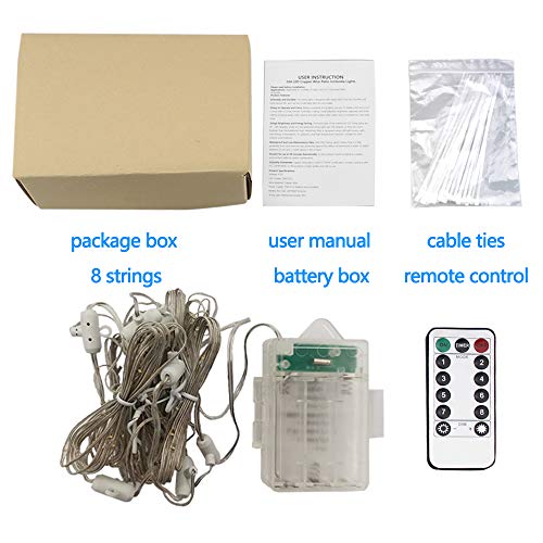 PULIVIA Patio Umbrella Lights Outdoor Strings Lights with 104 LEDs 8