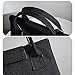 Moosoo Reusable Thermal Foldable Lunch Bag Lunch Tote Insulated Lunch Box Picnic Bag School Cooler Bag for Men Women Ladies Girls Children Kids Student (Black)