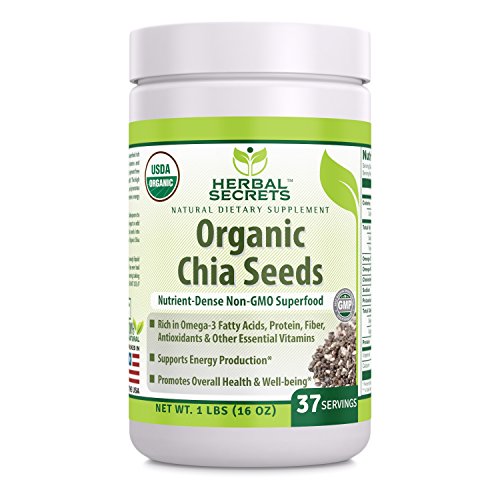 Herbal Secrets USDA Certified Organic Chia Seeds Powder Nutrient (Non-GMO Superfood) - Supports Energy Production* - Supports Overall Health and Well Being* (1 Lbs) Herbal Secrets USDA Certified Organic Chia Seeds Powder Nutrient (Non-GMO Superfood) - Supports Energy Production* - Supports Overall Health and Well Being* (1 Lbs)