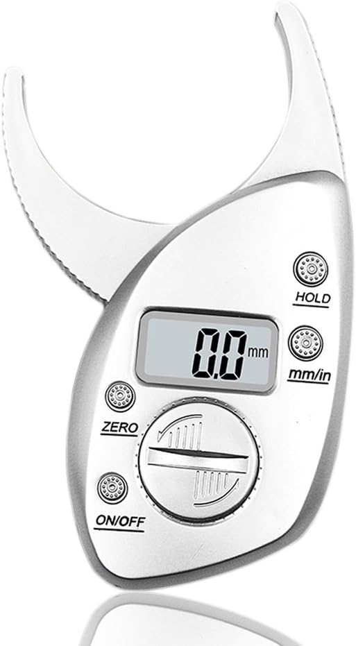Xiaoqingmiao Digital Body Fat Calipers Skinfold Calipers with FREE Guide LCD Screen Handheld Body Fat Monitor BMI Tester Calculator Health Analyzer