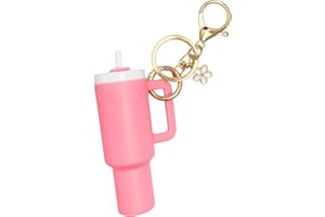 PLLCJB Mini Tumbler Keychain Accessories for Stanley Cup, Cute Cup Charm Keychain for Lip Balm Women Handbag Christmas Gifts