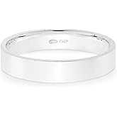 Miabella 925 Sterling Silver Flat Comfort Fit Band Ring for Women and Men 2mm, 4mm, 6mm Made in Italy