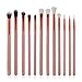 Snowfoller 12Pcs Cosmetic Tool Set Eyebrow Eyeshadow Brush Makeup Brush Sets Kits Tools