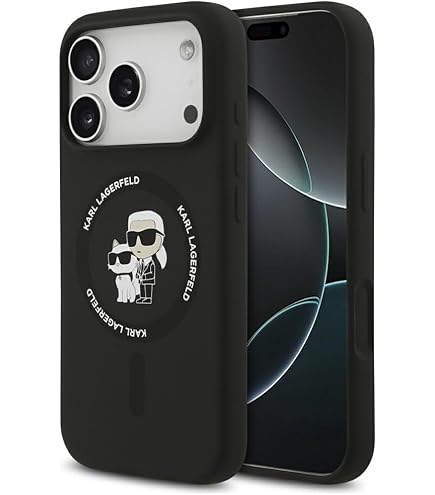 Karl Lagerfeld Klhmp15Xhmrskhk Custodia rigida per Iphone 15 Pro Max 6.7 Czarny/Nero Anello Stand Karl