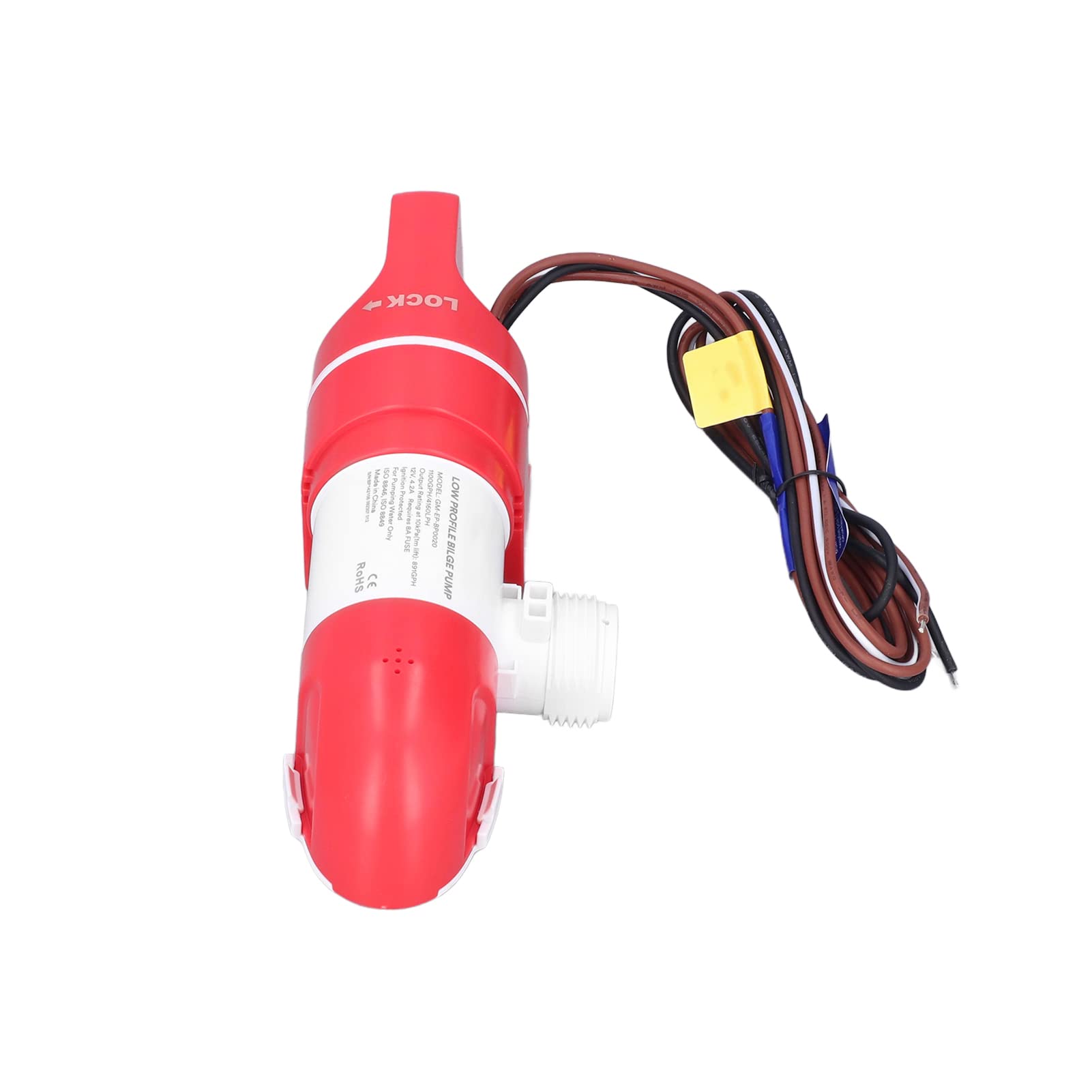 12V 1100GPH Automatic Bilge Pump - 360 Degree Boat Kit with Accessories