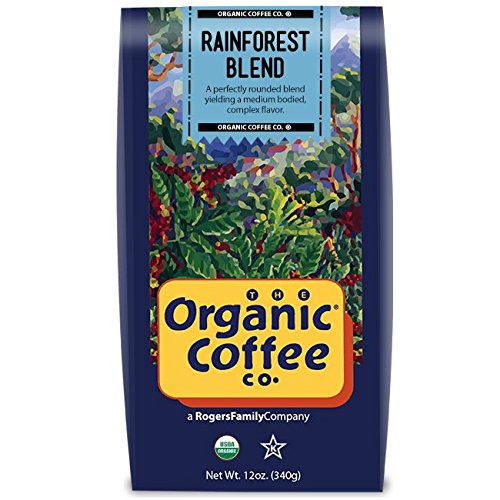 The Organic Coffee Co Rainforest Blend Whole Bean, 12 Ounce Bag, USDA Organic Whole Bean Premium Coffee, For Use with At-Home Coffee Grinders and Coffee Makers (Best Price Tassimo Coffee Maker)