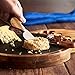 VonShef Round Slide Out Acacia Wood and Slate Cheese Serving Board with 4 Piece Specialist Knife Set, 11.8 Inch Diameter