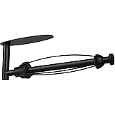 Gewtur Single Hand Operable Paper Towel Holder Under Cabinet with Damping Effect, Self Adhesive Paper Towel Roll Holder Wall Mount for Kitchen Bathroom, SUS304 Stainless Steel, Black