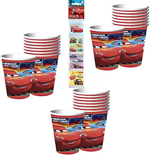 Cars Party Cups &amp; Stickers Bundle