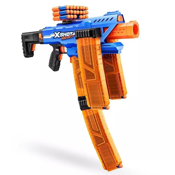 ZURU XSHOT INSANITY MOTORISED CLIP BLASTER & 72 DARTS