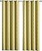 HLC.ME Lattice Print Thermal Insulated Room Darkening Blackout Grommet Window Curtains for Bedroom - Bright Yellow - 52 W x 84 L - Set of 2