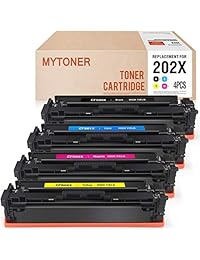 mytoner COMPATIBLES HP 125 A CB540 A CB541 A CB542 A CB543 A Toner Cartridge para su uso en HP Color LaserJet CP1215 CP1518ni CP1515 N CM1312nfi CM1312 MFP Printer, 4 Pack (Negro, Cian, Amarillo, Magenta)