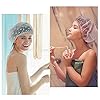 Shower-Caps-3-Packs-Waterproof-Shower-Cap-for-Women-Reusable-Shower-Hat-Bath-Caps-with-Elastic-Band-Large-Plastic-Long-Hair-Environmental-Protection-Hats-for-Ladies-Girls-Kids-Spa-Salon Shower Caps 3 Packs, Waterproof Shower Cap for Women Reusable Shower Hat Bath Caps with Elastic Band, Large Plastic Long…