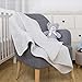 TILLYOU Breathable Quilted Cotton Baby Blanket for All Seasons, Lightweight Warm Toddler Bed Crib Blanket, Super Soft Daycare Nap/Nursery Sleeping Blanket, Heather Gray 39”x39”