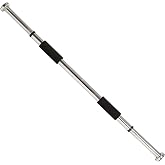 Sunny Health &amp; Fitness Adjustable Doorway Chin Up/Pull Up Bar | Adjustable Doorway Fitment, Strong Steel Frame, Foam Padded Handlebars, Anti-Slip Pads, Ideal for Upper Body Workouts