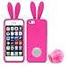 Fosmon JEL Series Bunny Design Silicone Case for Apple iPhone 5 / 5S (Pink)