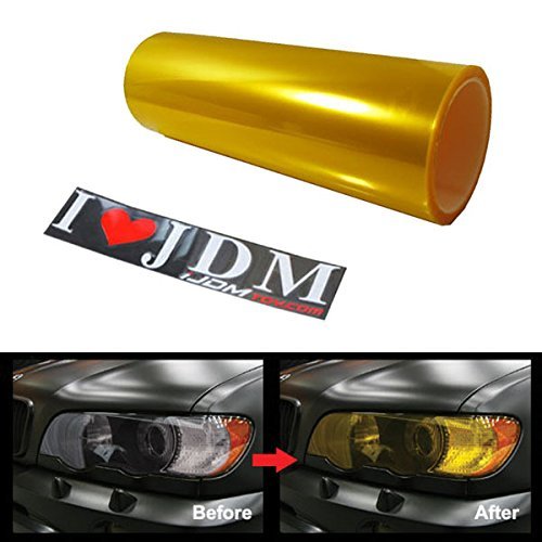 1 iJDMTOY+inches+Adhesive+Golden+Headlights