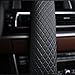 SHIAWASENA Car Steering Wheel Cover, Leather, Universal 15 Inch Fit, Anti-Slip & Odor-Free (Black&Orange)