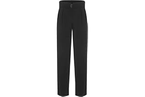 vastwit Men's Ballroom Dance Pants High Waisted Pleated Wide Leg Trousers with Pocket