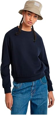 Camisola de Construção de Mangas Feminina, Azul (Osaka Blue D25045-D589-3873), L