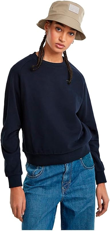 Camisola de Construção de Mangas Feminina, Azul (Osaka Blue D25045-D589-3873), L