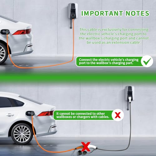 Type 2 to GBT EV Charging Cable 22kW | 32A 5M 3-Phase Mode 3 IP55 Fast Charging | with Carry Bag &Rain Cover | Compatible with BYD Atto 3, Han, Tang | Home & Public Stations – Orange