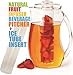Infused Water Pitcher: Shatterproof Acrylic, Best for Fresh Healthy Homemade Fruit Flavored Infusion Drinks, Iced Juice & Beverage, 93 Oz (3 Quart), with Ice Core & Free Infusing Water Recipes E-Book