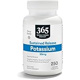 365 by Whole Foods Market, Sustained Release Potassium 99mg, Vegan, 250 Tablets
