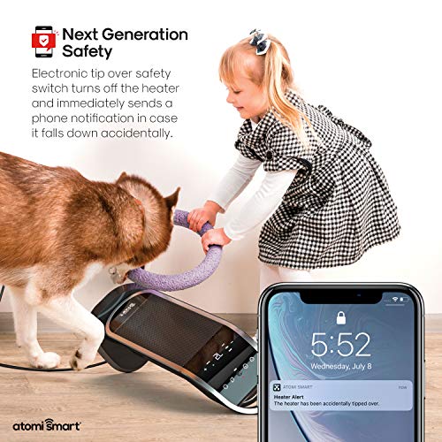 atomi smart 25" WiFi Portable Tower Space Heater 2nd Gen, 1500W