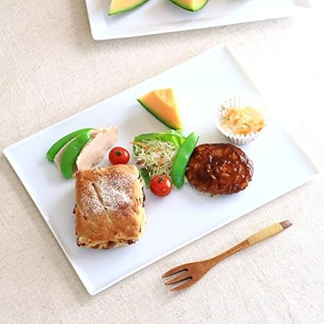 Amazon アメリカンフラットスクエアプレート 33cm オードブル パスタ皿 フレンチ オシャレ プレート 白い食器 カフェ食器 洋食器 国産 美濃焼 食器 グラス カトラリー オンライン通販