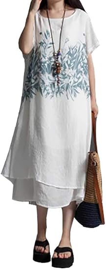 Amazon リゾートワンピース リゾートワンピ 半袖 春夏 春服夏服 夏物 結婚式 旅行 大人 海 ハワイ 花柄 ロング ミモレ丈 リゾート ワンピース リゾートワンピ 春夏 春服夏服 夏物 結婚式 ワンピース チュニック 通販