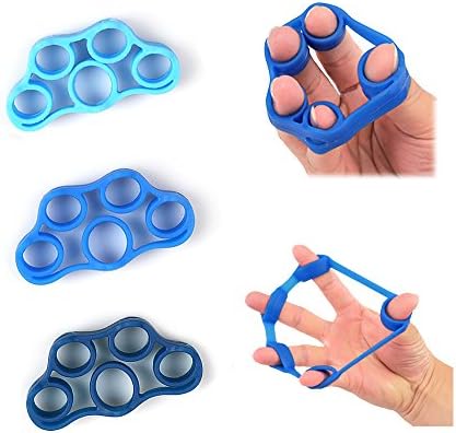 Finger Stretcher Hand Grip Strengthener Extensor Exerciser Finger Strength Trainer Relieve Joint Pain, Relaxation &amp; Grips Workout for Guitarist and Rock Climber set of 3